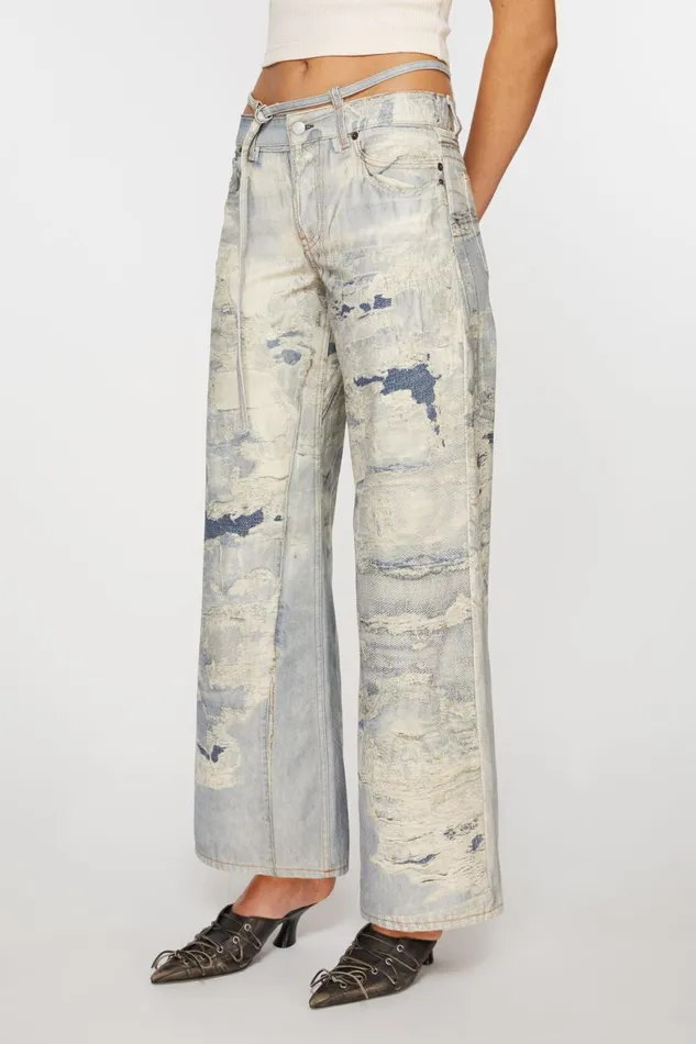 Women Regular Fit Trousers 8211 2004 Light Blue Acne Studios Jeans