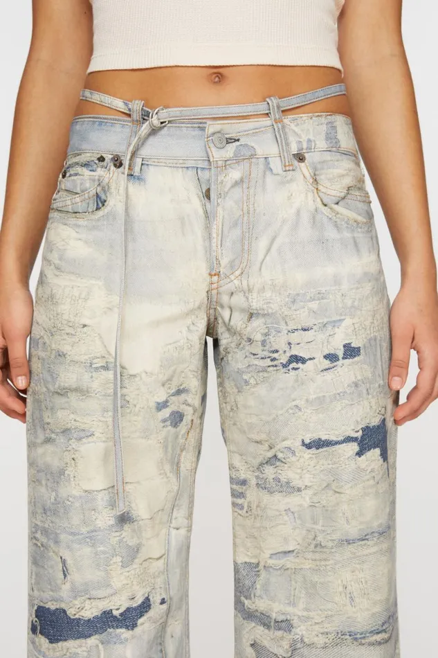 Women Regular Fit Trousers 8211 2004 Light Blue Acne Studios Jeans