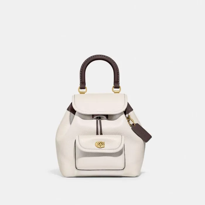 Women Riya Backpack 21 In Colorblock Brasschalk Multi Coach Backpacks