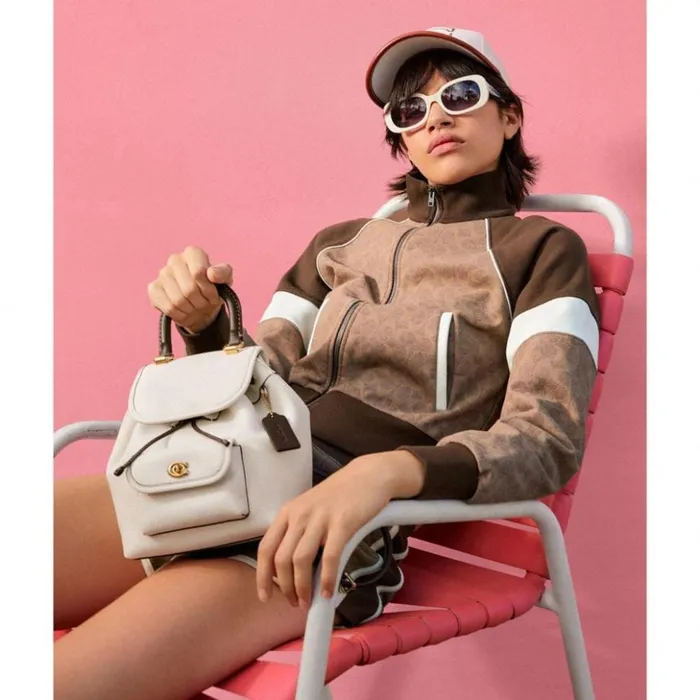 Women Riya Backpack 21 In Colorblock Brasschalk Multi Coach Backpacks