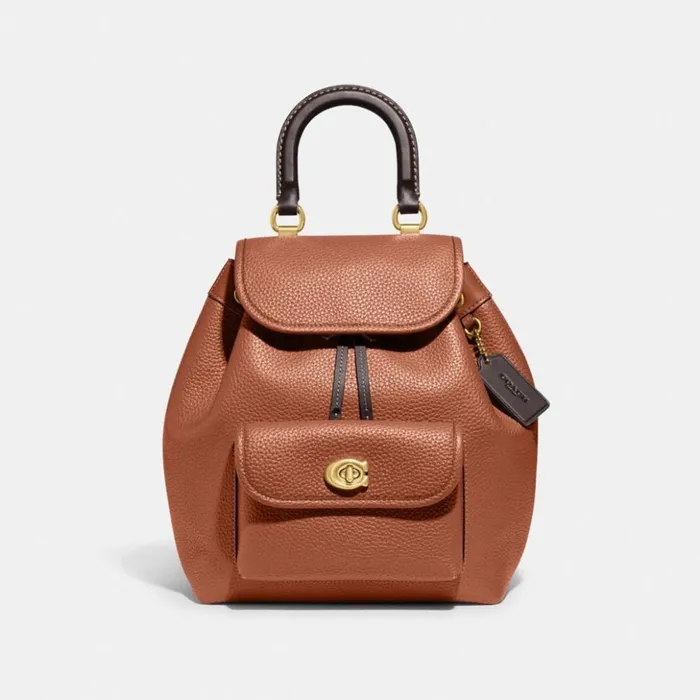 Women Riya Backpack In Colorblock Brass1941 Saddle Multi Coach Backpacks