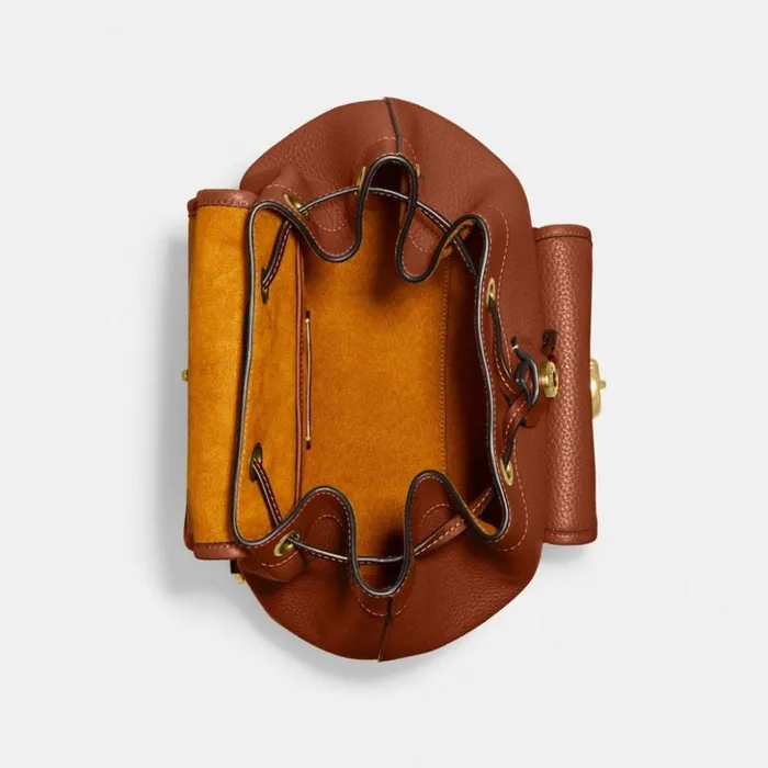 Women Riya Backpack In Colorblock Brass1941 Saddle Multi Coach Backpacks