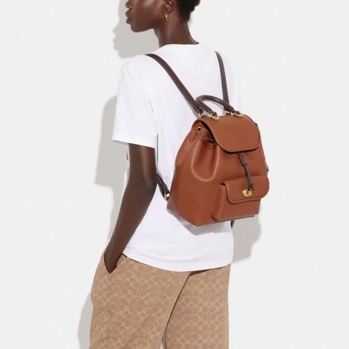 Women Riya Backpack In Colorblock Brass1941 Saddle Multi Coach Backpacks