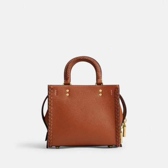 Women Rogue 20 With Braid Brassburnished Amber Coach Satchels and Top Handles