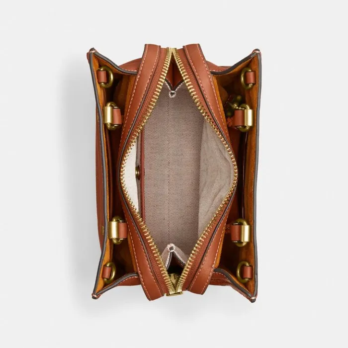 Women Rogue 20 With Braid Brassburnished Amber Coach Satchels and Top Handles
