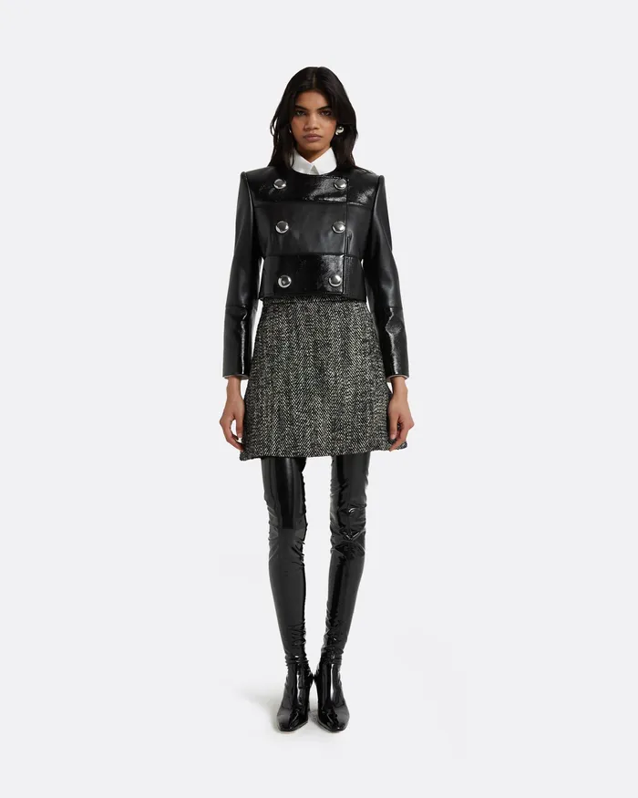 Women Safiyaa Bronagh Black Wool Skirt Black Skirts