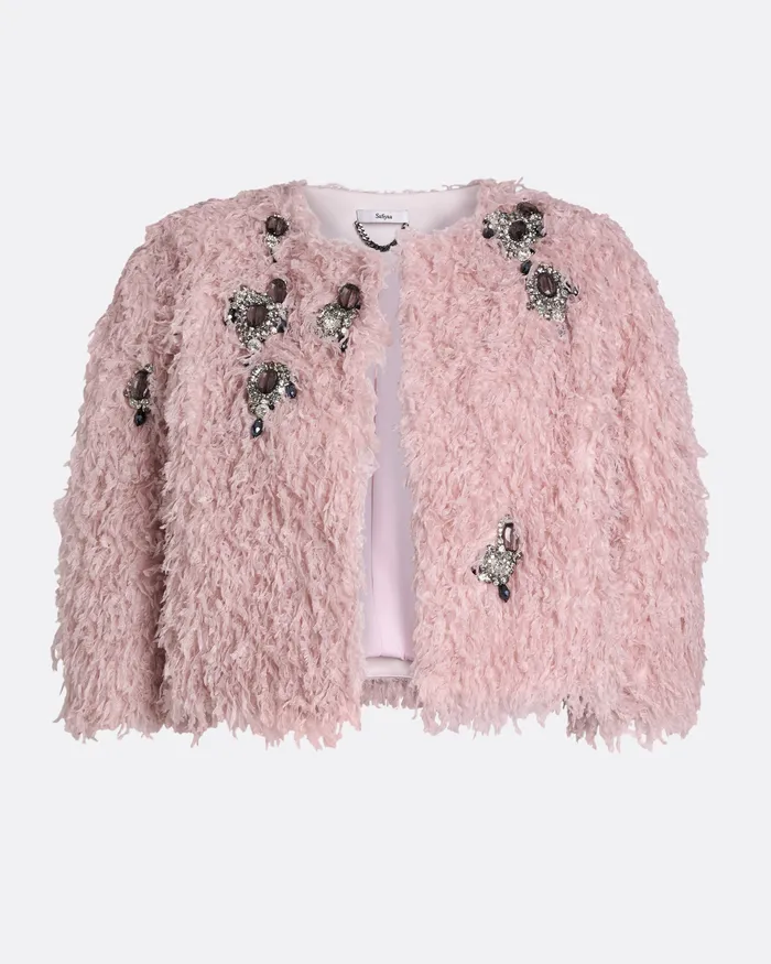 Women Safiyaa Ivy Boudoir Pink Jacket Boudoir Pink Jackets and Coats