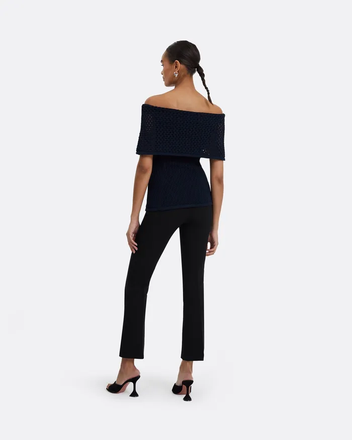 Women Safiyaa Kora Navy Knit Top Navy Knitwear
