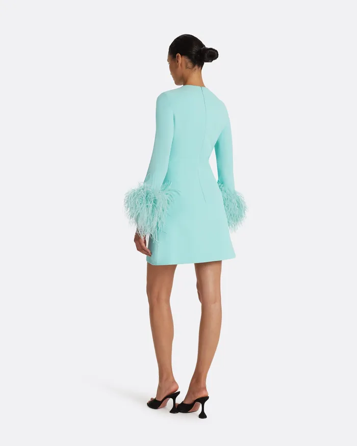 Women Safiyaa Rena Positano FeatherTrimmed Short Dress Positano Icons