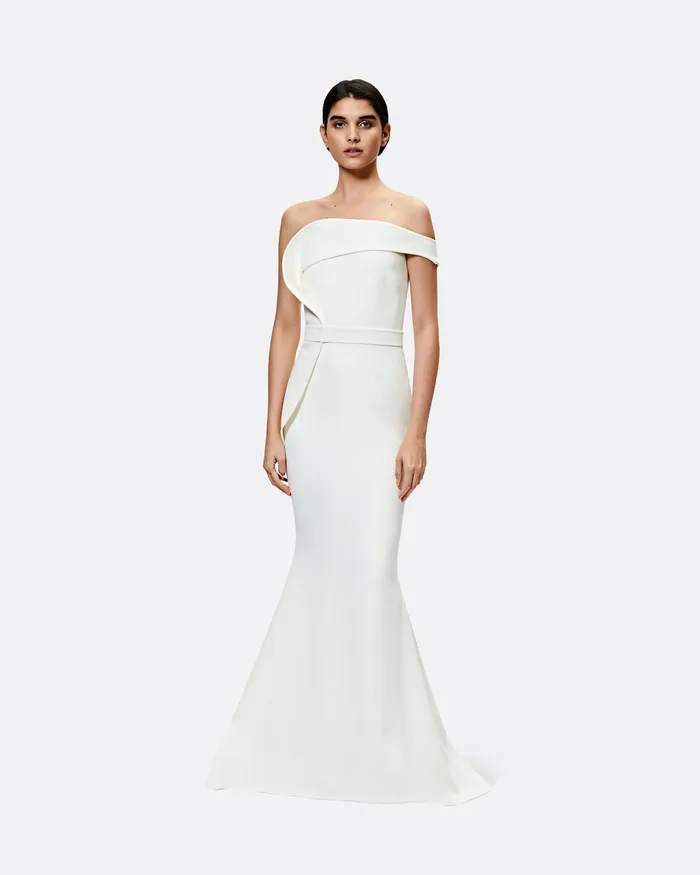 Women Safiyaa Reverie Ivory Long Dress Ivory Bridal