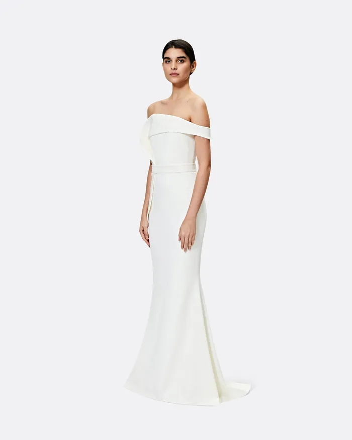 Women Safiyaa Reverie Ivory Long Dress Ivory Bridal