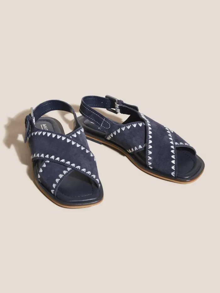 Women SANDALS White Stuff Craft Suede Sandal Dark Navy