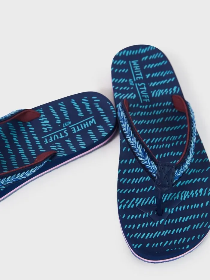 Women SANDALS White Stuff Eva Flip Flop Navy Multi