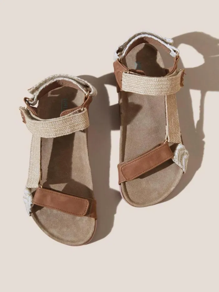 Women SANDALS White Stuff Trek Footbed Sandal Natural Multi Women SANDALS White Stuff Trek Footbed Sandal Natural Multi