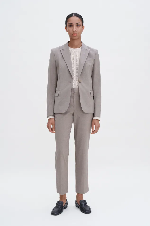 Women Sasha Cool Wool Blazer Faded Khaki Tailoring filippak Women Sasha Cool Wool Blazer Faded Khaki Tailoring filippak