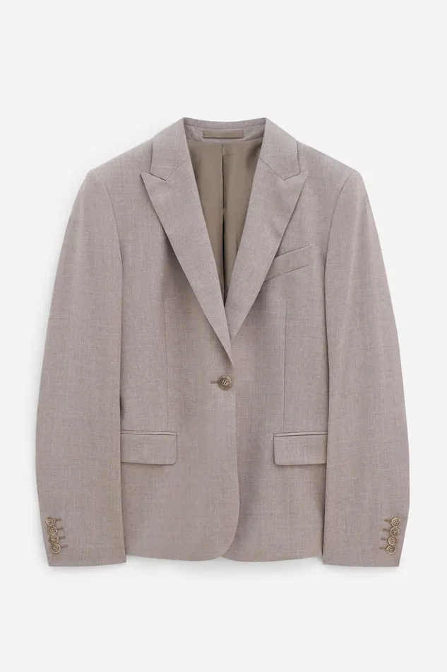 Women Sasha Cool Wool Blazer Faded Khaki Tailoring filippak Women Sasha Cool Wool Blazer Faded Khaki Tailoring filippak