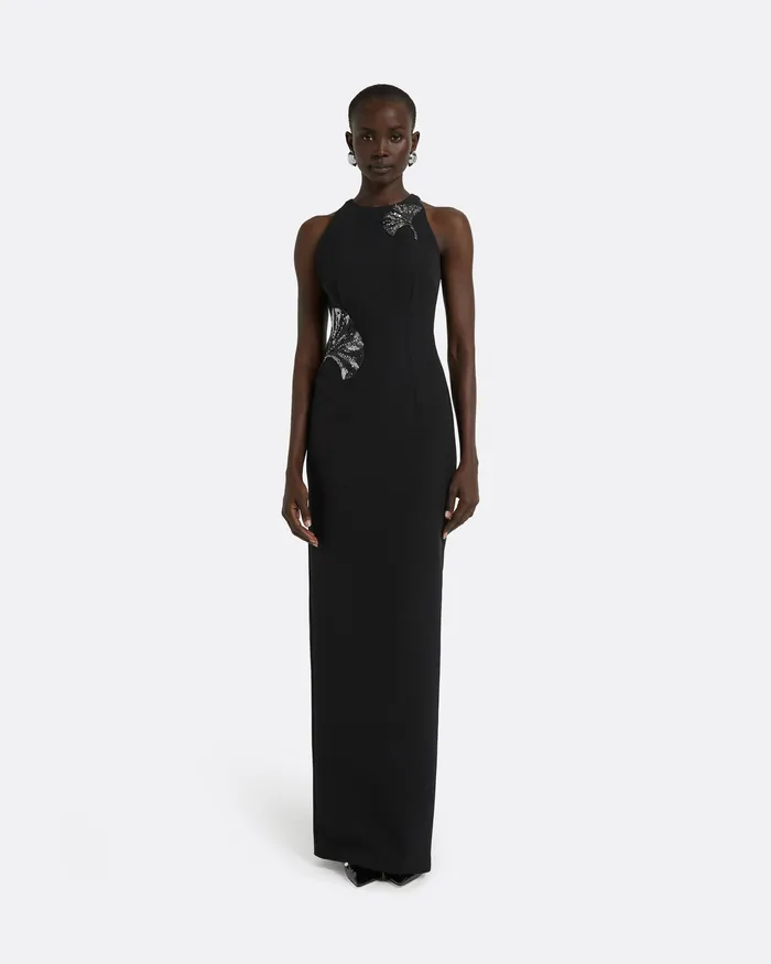 Women Saysha Black Long Dress Black Dresses Safiyaa