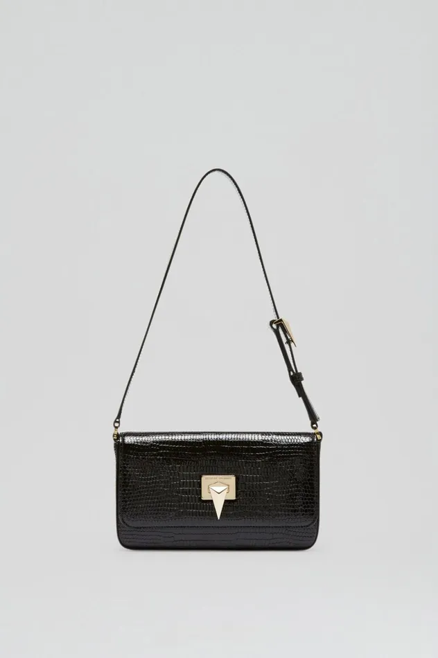 Women Scanlan Theodore Bags EMBOSSED SLIM BAG Black Women Scanlan Theodore Bags EMBOSSED SLIM BAG Black