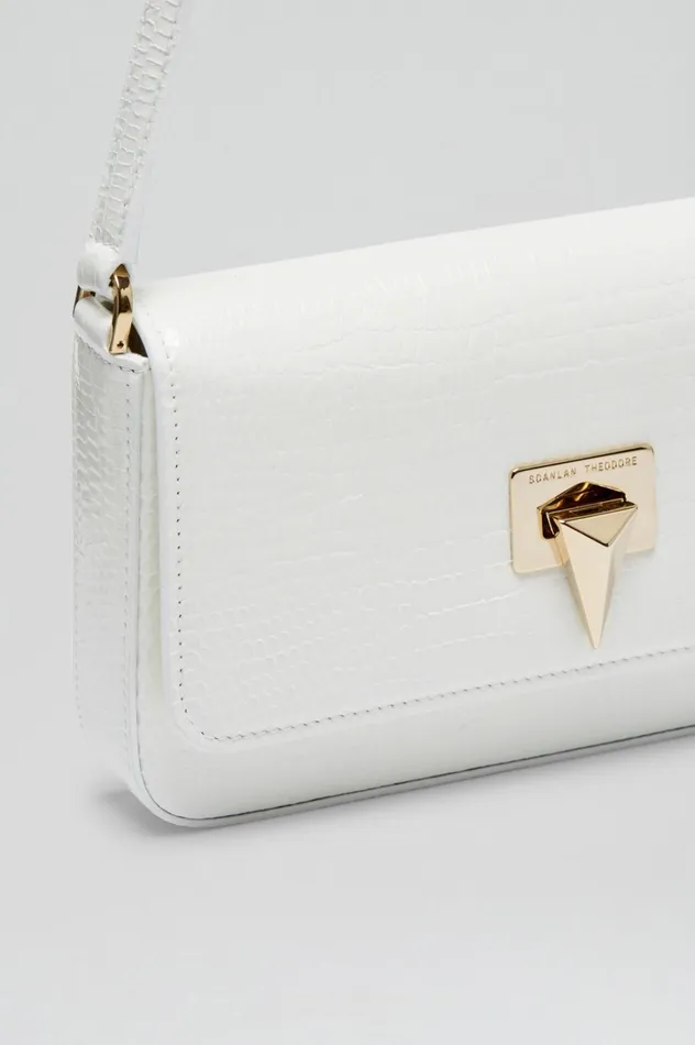 Women Scanlan Theodore Bags EMBOSSED SLIM BAG White