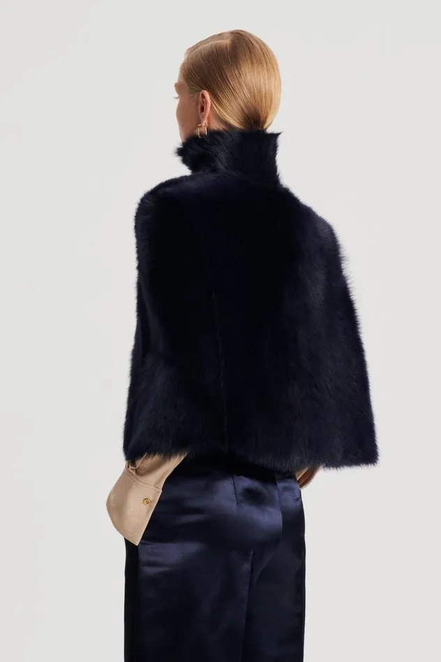 Women Scanlan Theodore Capes TOSCANA CAPE Navy Women Scanlan Theodore Capes TOSCANA CAPE Navy