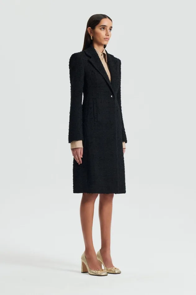 Women Scanlan Theodore Coats BOUCLE COAT Black Women Scanlan Theodore Coats BOUCLE COAT Black