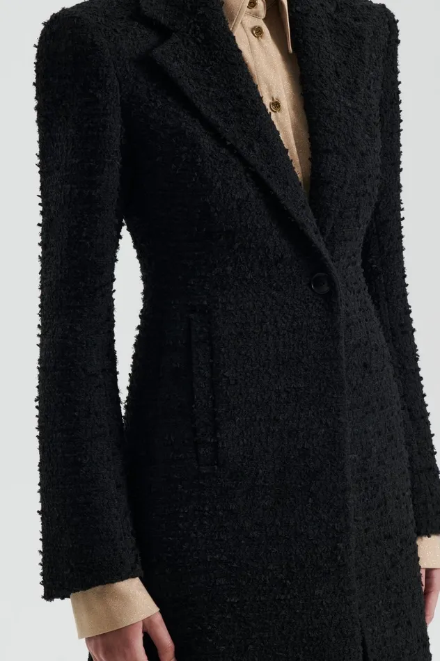 Women Scanlan Theodore Coats BOUCLE COAT Black Women Scanlan Theodore Coats BOUCLE COAT Black