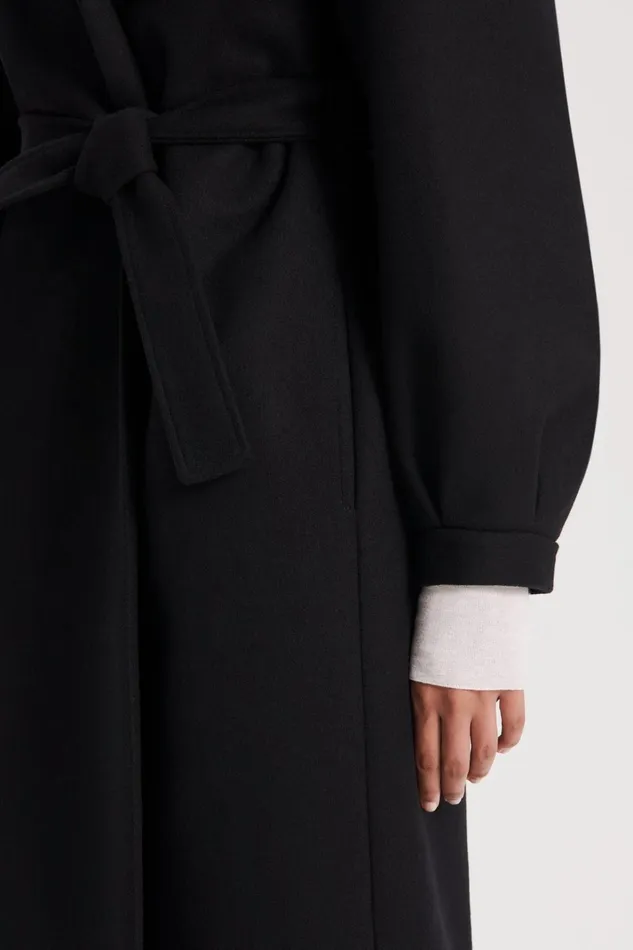 Women Scanlan Theodore Coats HOODED DUFFLE Black Women Scanlan Theodore Coats HOODED DUFFLE Black
