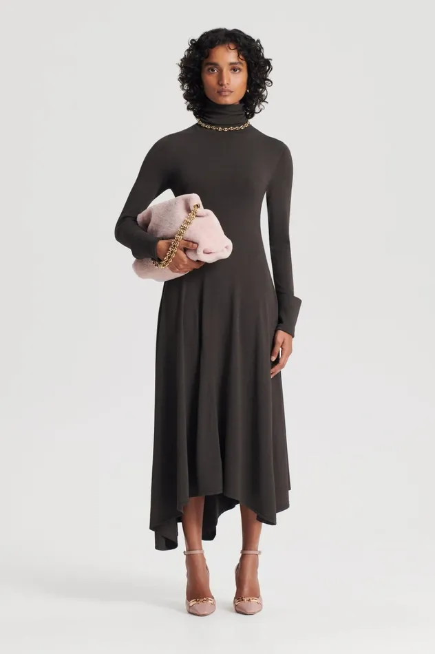 Women Scanlan Theodore Dresses DRAPE HEM DRESS Jungle