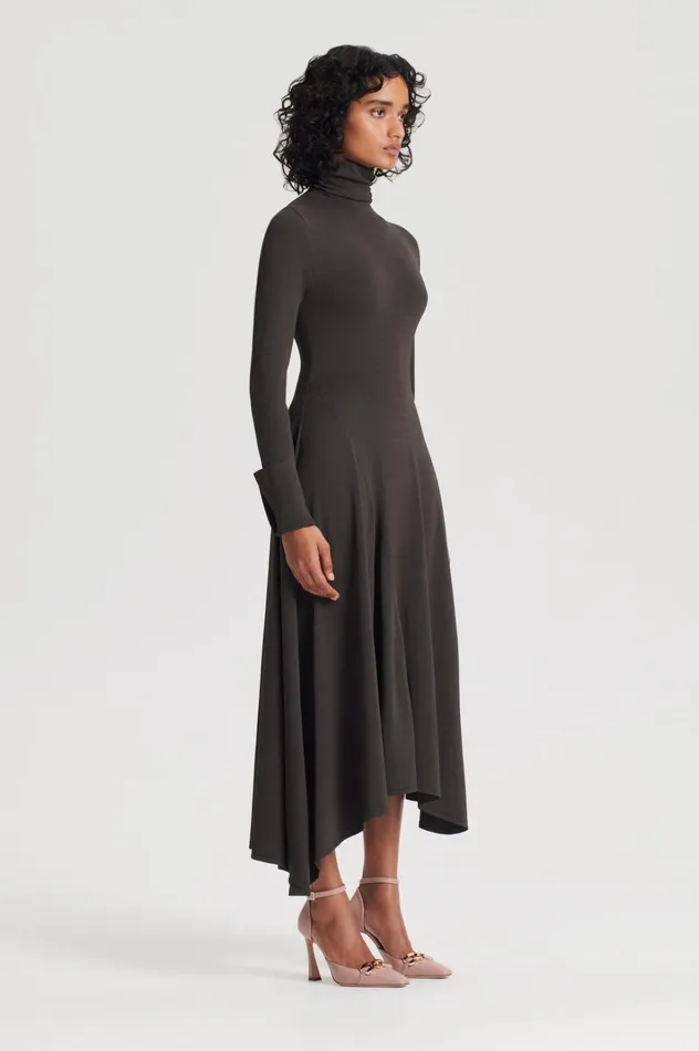 Women Scanlan Theodore Dresses DRAPE HEM DRESS Jungle Women Scanlan Theodore Dresses DRAPE HEM DRESS Jungle