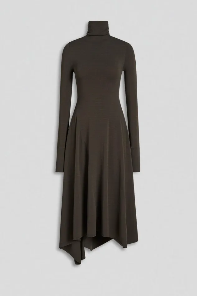 Women Scanlan Theodore Dresses DRAPE HEM DRESS Jungle Women Scanlan Theodore Dresses DRAPE HEM DRESS Jungle