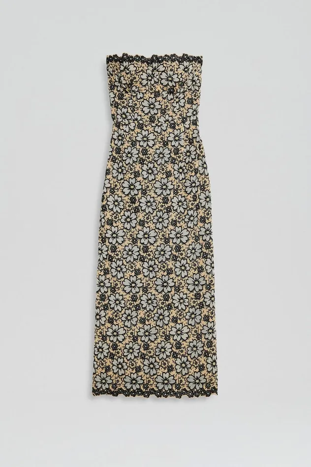 Women Scanlan Theodore Dresses EMBROIDERED FLORAL DRESS Blackcream Women Scanlan Theodore Dresses EMBROIDERED FLORAL DRESS Blackcream
