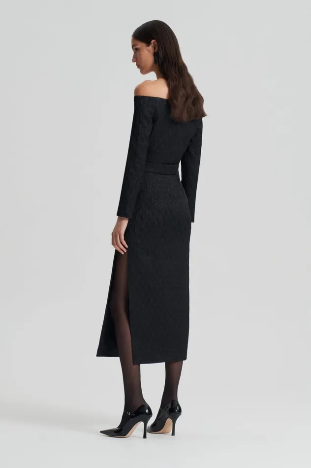 Women Scanlan Theodore Dresses FRENCH BROCADE DRESS Black Women Scanlan Theodore Dresses FRENCH BROCADE DRESS Black