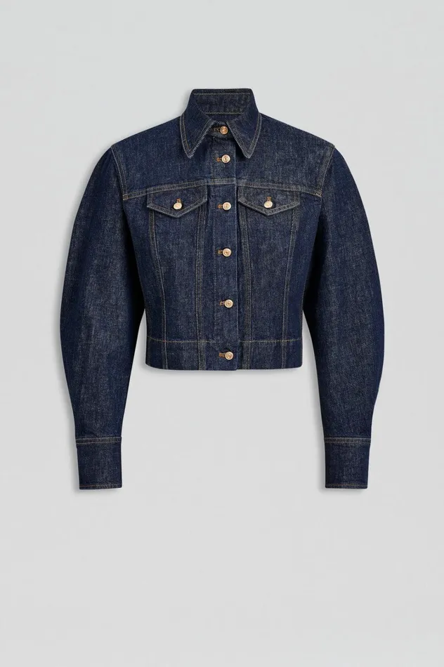 Women Scanlan Theodore Jackets DENIM JACKET Indigob Women Scanlan Theodore Jackets DENIM JACKET Indigob