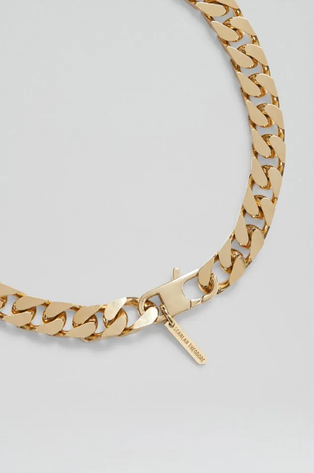 Women Scanlan Theodore Jewelry CHUNKY FLAT CHAIN CHOKER Lightgold Women Scanlan Theodore Jewelry CHUNKY FLAT CHAIN CHOKER Lightgold