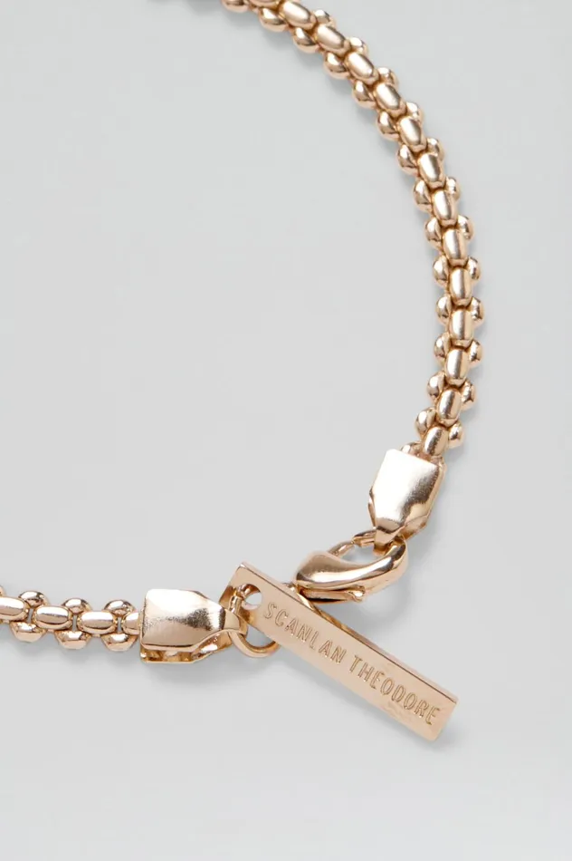 Women Scanlan Theodore Jewelry FLAT BOX CHAIN BRACELET Lightgold Women Scanlan Theodore Jewelry FLAT BOX CHAIN BRACELET Lightgold