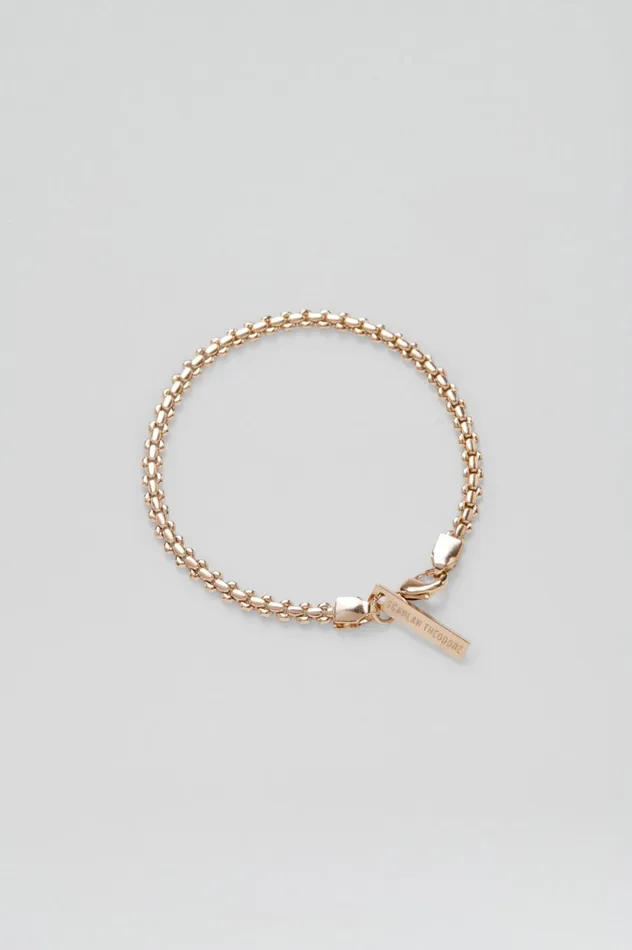 Women Scanlan Theodore Jewelry FLAT BOX CHAIN BRACELET Lightgold Women Scanlan Theodore Jewelry FLAT BOX CHAIN BRACELET Lightgold