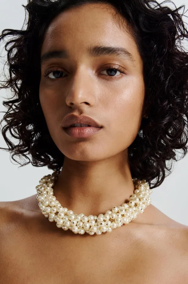 Women Scanlan Theodore Jewelry GLASS PEARL CHOKER Pearl