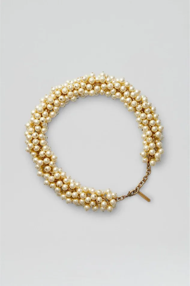Women Scanlan Theodore Jewelry GLASS PEARL CHOKER Pearl Women Scanlan Theodore Jewelry GLASS PEARL CHOKER Pearl