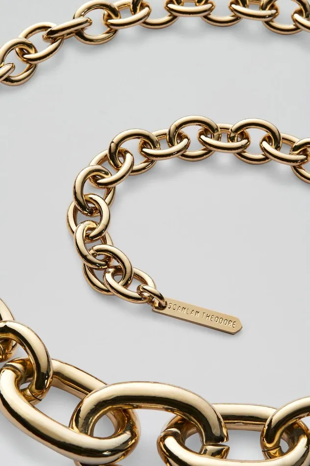 Women Scanlan Theodore Jewelry OVAL LINK CHAIN CHOKER Lightgold Women Scanlan Theodore Jewelry OVAL LINK CHAIN CHOKER Lightgold
