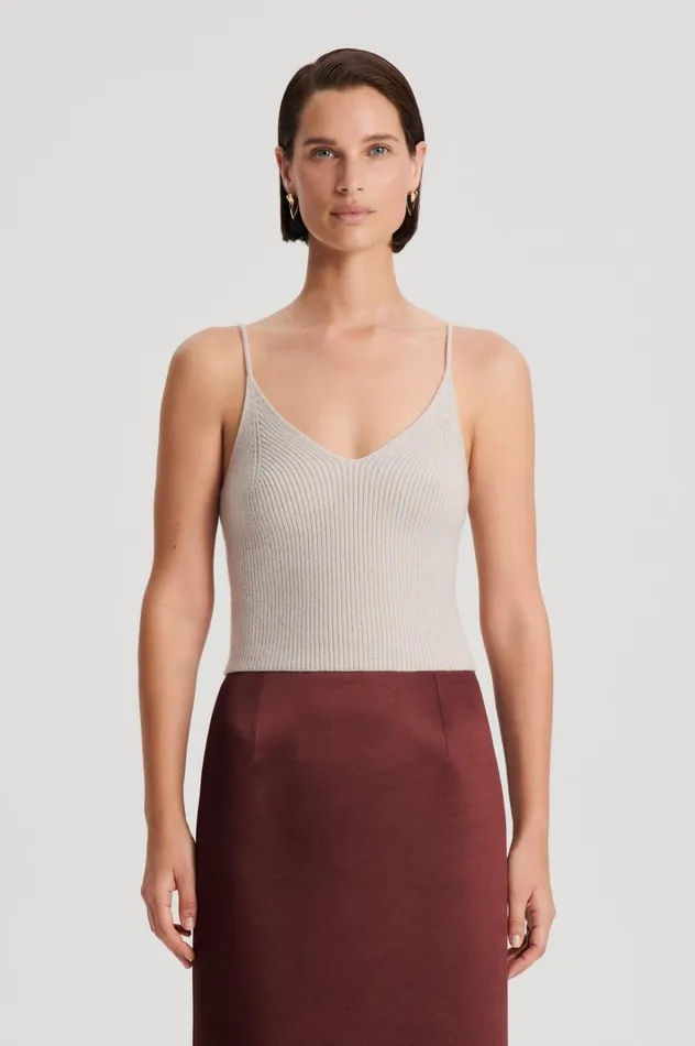 Women Scanlan Theodore Knitwear CASHMERE CAMISOLE Dove Women Scanlan Theodore Knitwear CASHMERE CAMISOLE Dove