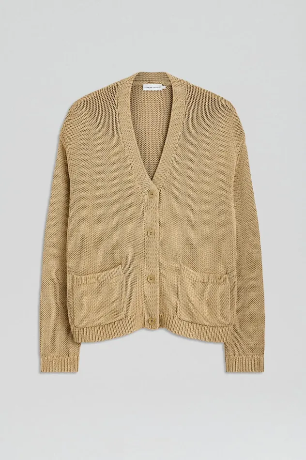 Women Scanlan Theodore Knitwear SILK COTTON V Pebble Women Scanlan Theodore Knitwear SILK COTTON V Pebble