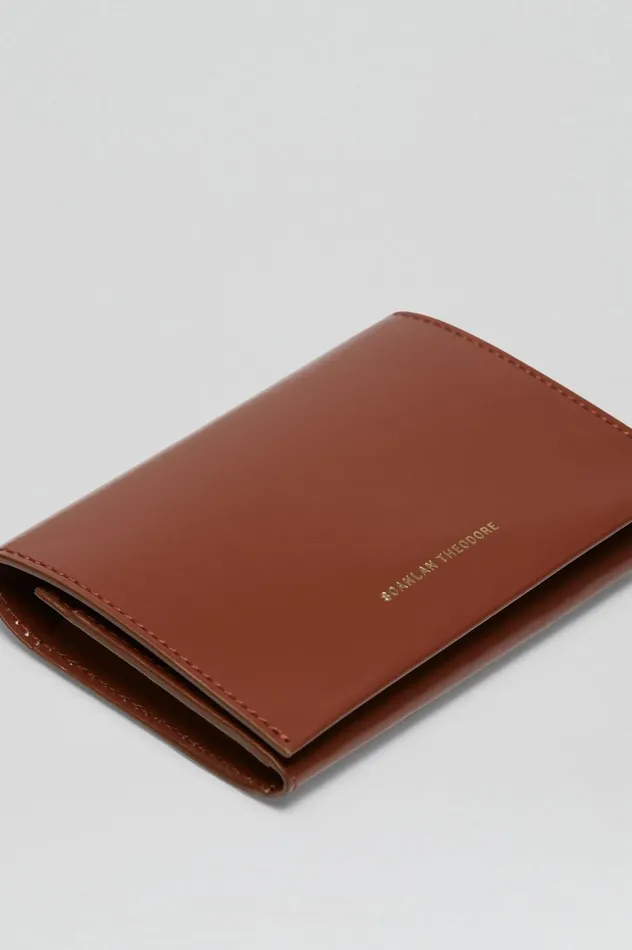 Women Scanlan Theodore Leather CARD HOLDER Cigar Women Scanlan Theodore Leather CARD HOLDER Cigar