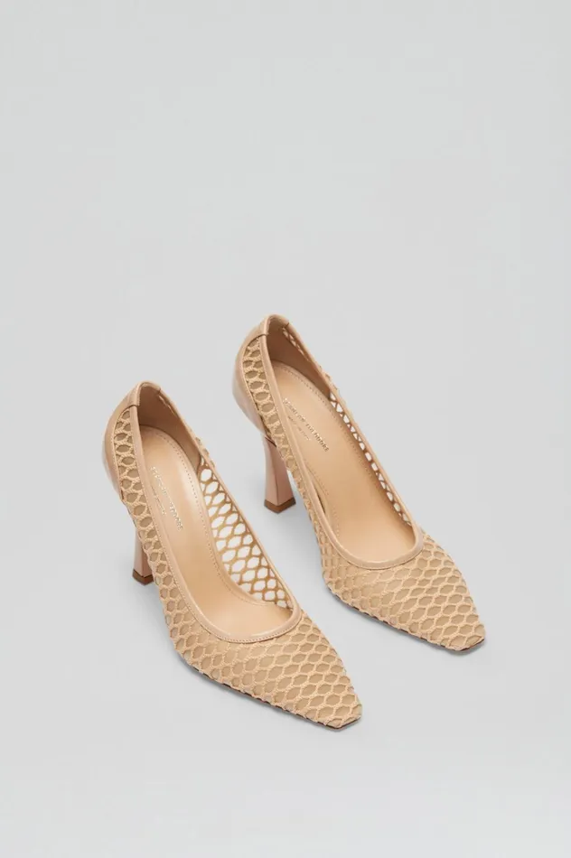Women Scanlan Theodore Shoes MESH PUMP 95 Sand Women Scanlan Theodore Shoes MESH PUMP 95 Sand
