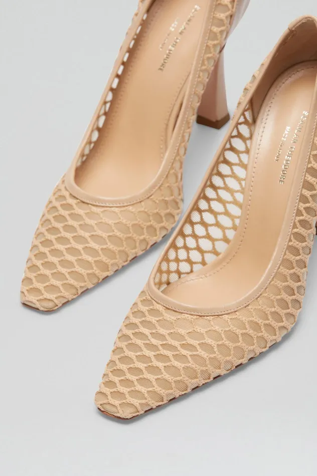 Women Scanlan Theodore Shoes MESH PUMP 95 Sand Women Scanlan Theodore Shoes MESH PUMP 95 Sand
