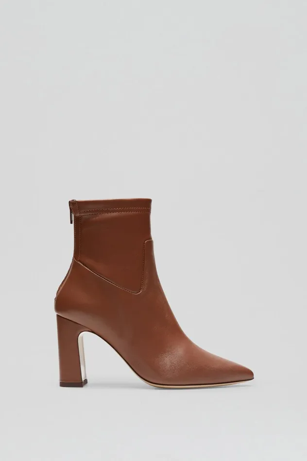 Women Scanlan Theodore Shoes STRETCH ANKLE BOOT 85 Cocoa