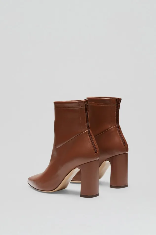 Women Scanlan Theodore Shoes STRETCH ANKLE BOOT 85 Cocoa