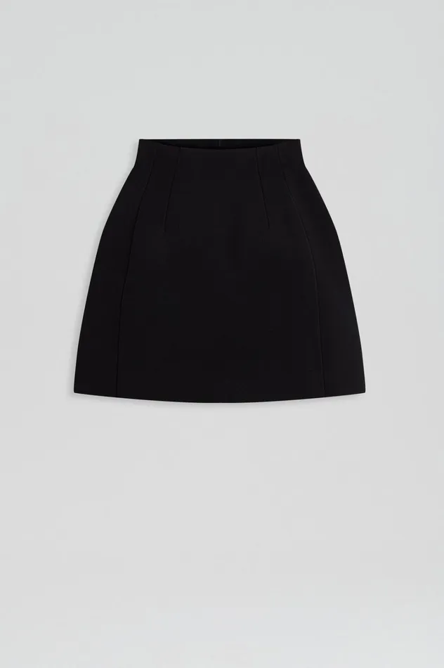 Women Scanlan Theodore Skirts CREPE KNIT PEPLUM SKIRT Black Women Scanlan Theodore Skirts CREPE KNIT PEPLUM SKIRT Black