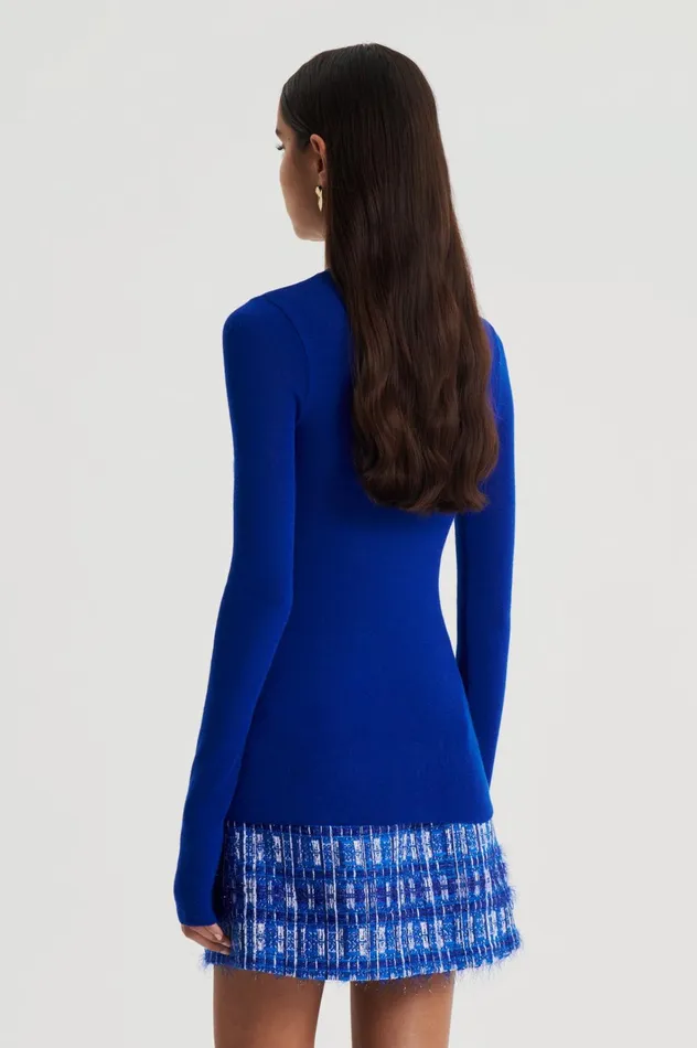 Women Scanlan Theodore Sweaters BABYWOOL CREW SWEATER Cobalt Women Scanlan Theodore Sweaters BABYWOOL CREW SWEATER Cobalt