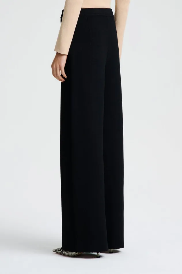 Women Scanlan Theodore Trousers CREPE KNIT TROUSER Black Women Scanlan Theodore Trousers CREPE KNIT TROUSER Black