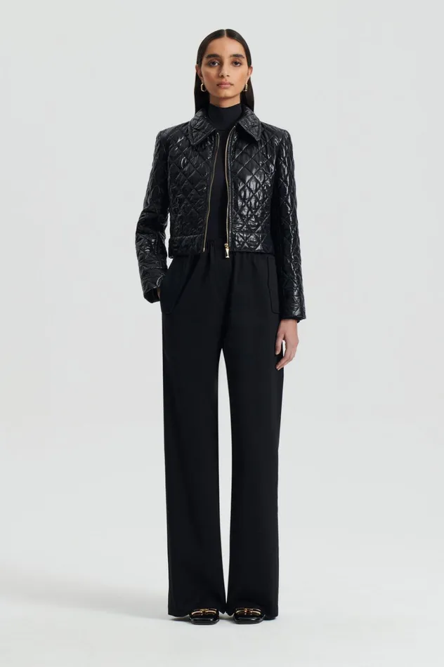 Women Scanlan Theodore Trousers POCKET CARGO Black